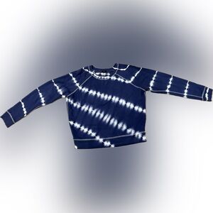 Rails Blue & White Tie-Dye Raglan Sweatshirt – Size XS